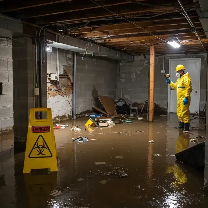 Flooded Basement Electrical Hazard in Pickaway County, OH Property